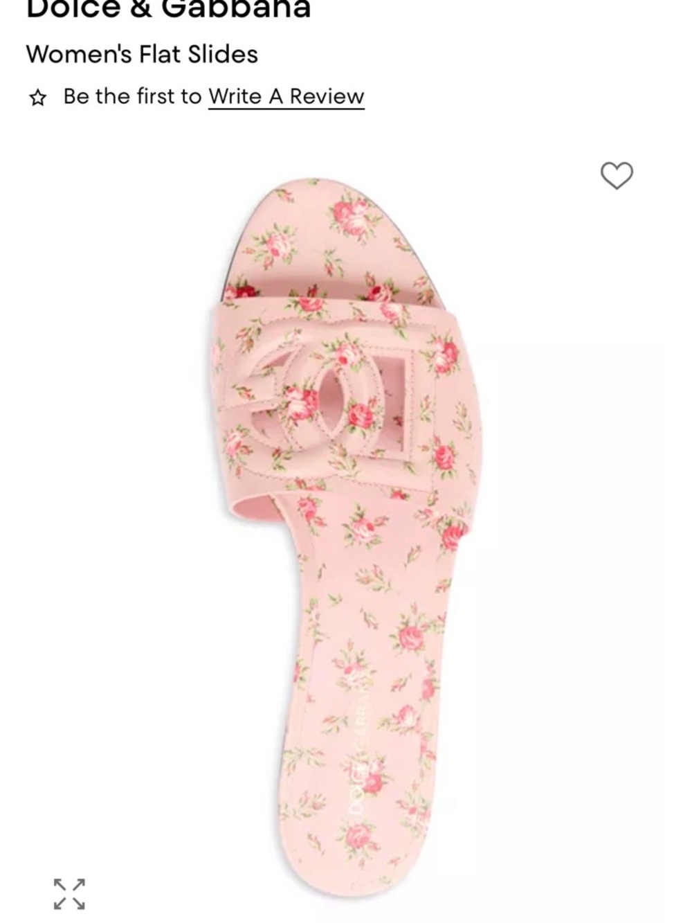 Dolce & Gabbana Pink Floral Slide Sandal with Logo Detail
